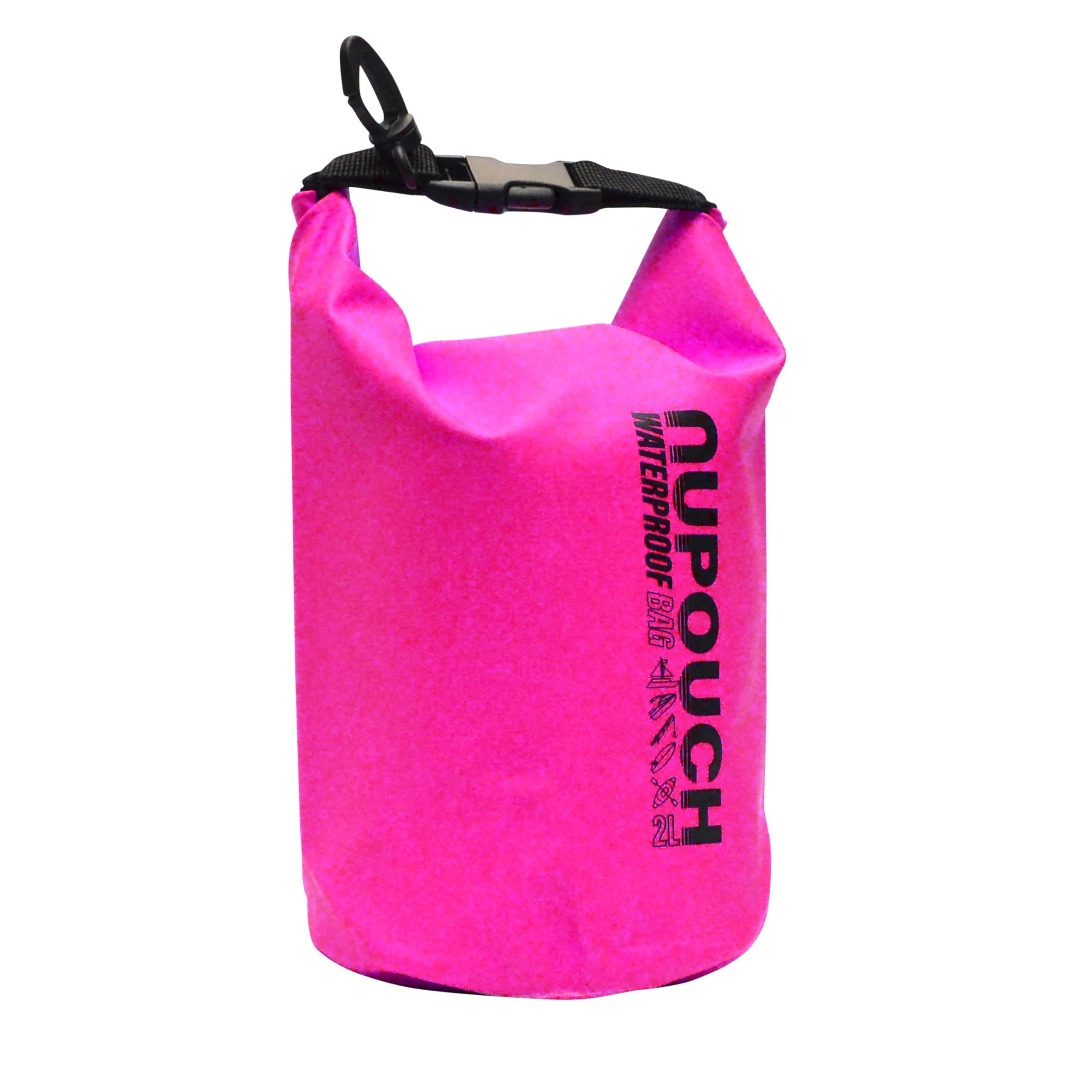 Nupouch Waterproof Dry Bag for Camping, Beach, Kayaking, Boating & outdoor Activities, 2 L, Pink