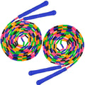Coolrunner 16 Ft Long Jump Rope(2 Pack), Double Dutch Jump Ropes, Soft Beaded Skipping For Kids Adults, Plastic Segmented Long E