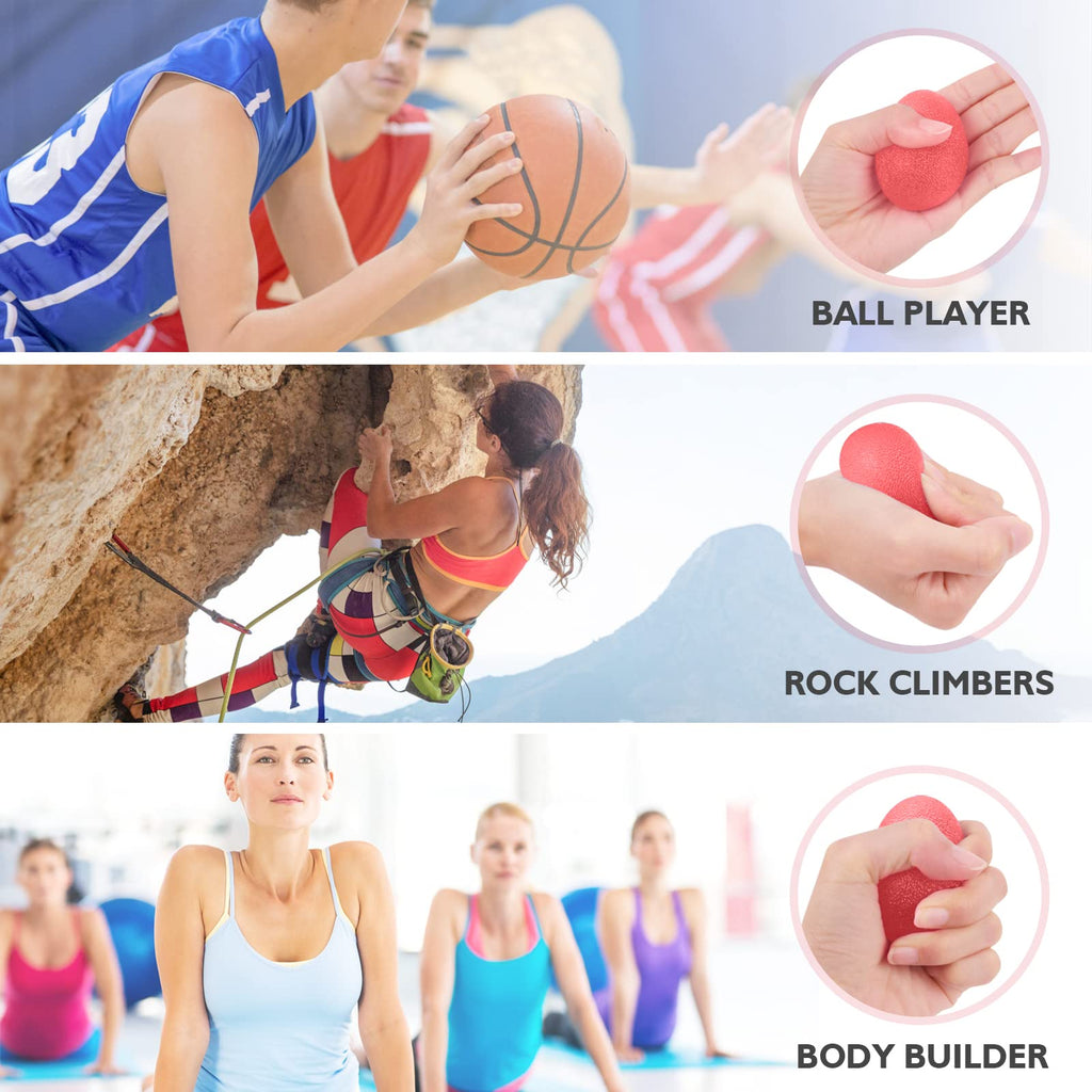 Peradix Hand Grip Strength Trainer, Stress Relief Ball For Adults And Kids, Wrist Rehab Therapy Hand Grip Equipment Ball Squishy