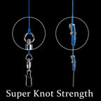 Rikimaru Braided Fishing Line Abrasion Resistant Superline Zero Stretch&Low Memory Extra Thin Diameter Blue 1094Yds,10Lb