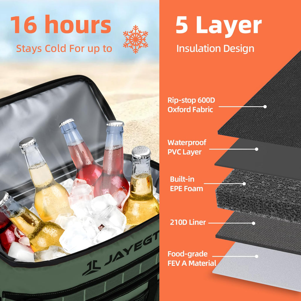 Kayak Cooler Behind Seat - Waterproof Cooler Bag Compatible With Lawn-Chair Seat Kayak,Kayak Accessories Camping Cooler, Portabl