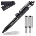 KEPEAK Military Tactical Pen, Professional Self Defense Pen, Emergency Glass Breaker Pen - Tungsten Steel, Writing Tool with 6 R