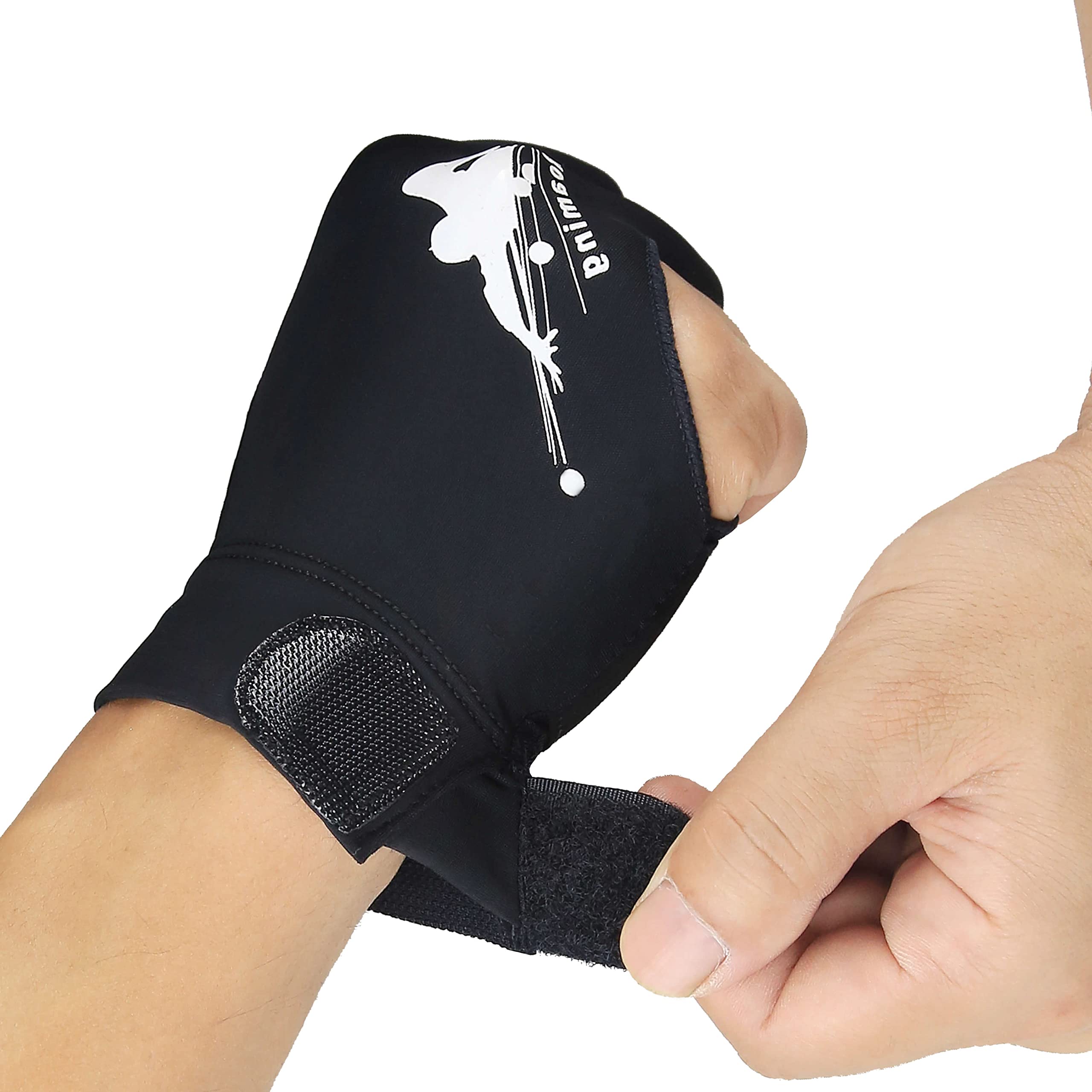 Roaming Quick-Dry Breathable Billiard Shooters Carom Pool Snooker Cue Sport Glove Fits On Right Hand (Black-Right Hand, S/M)