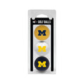Team Golf Ncaa Michigan Wolverines 3 Golf Ball Pack Regulation Size Golf Balls, 3 Pack, Full Color Durable Team Imprint