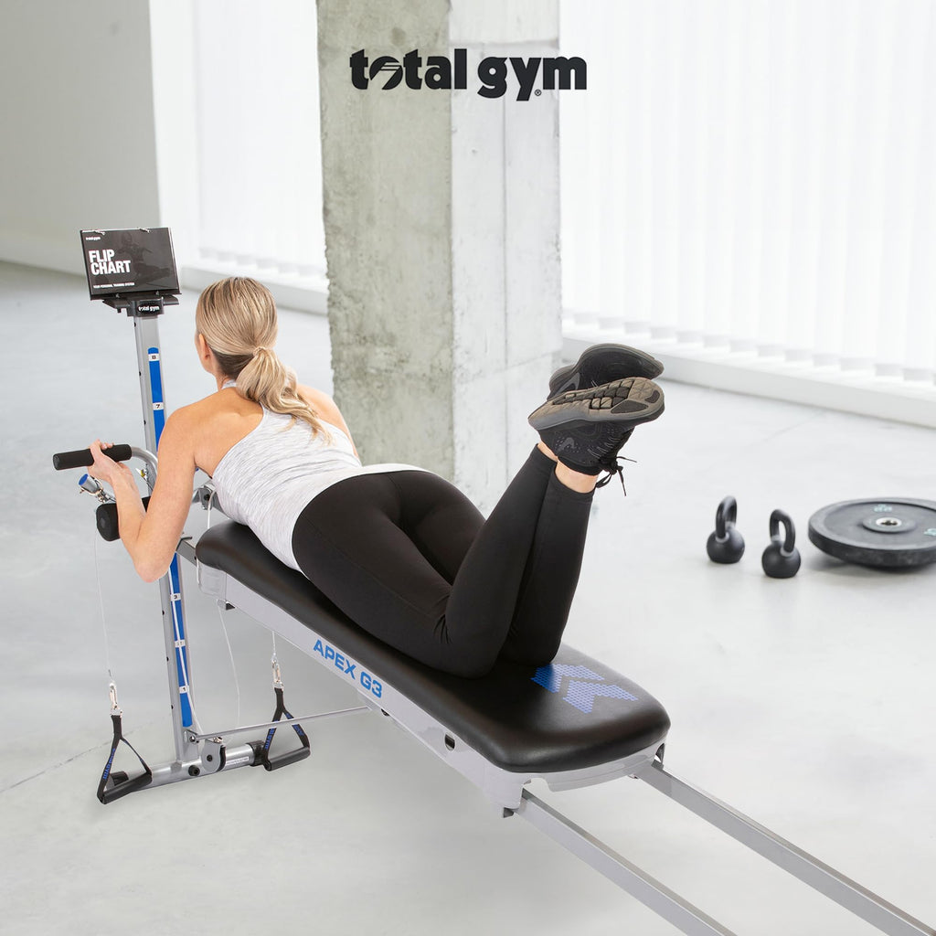 Total Gym Apex G3 Versatile Indoor Home Gym Workout Total Body Strength Training Fitness Equipment With 8 Levels Of Resistance A