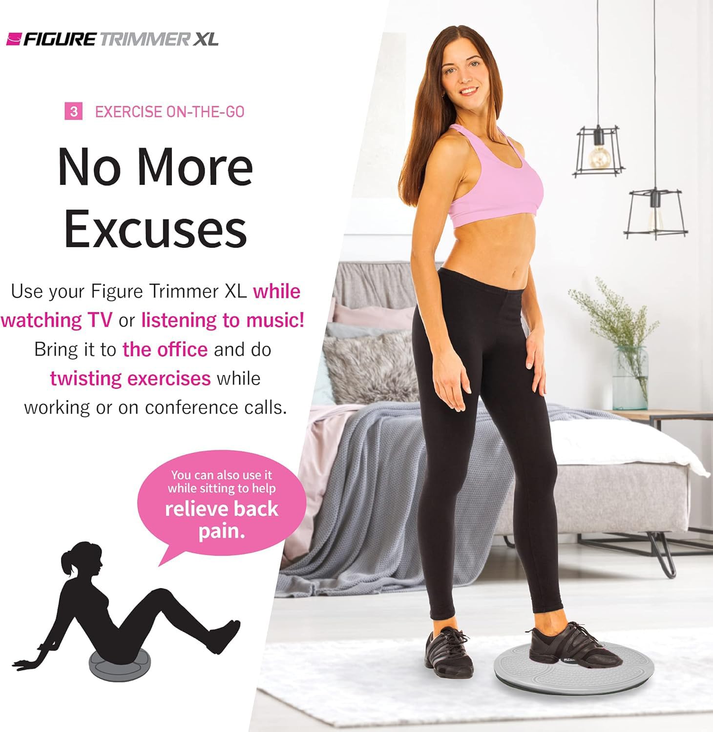 Figure Trimmer Ab Twister Board For Exercise Waist Twisting Disc Acupressure Nodes By Daiwa Felicity