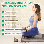 Hihealer Meditation Cushion Floor Pillow - With 2 Sets Of Comfortable Meditation Pillow Large Floor Mat Buckwheat Seat Tibetan Z
