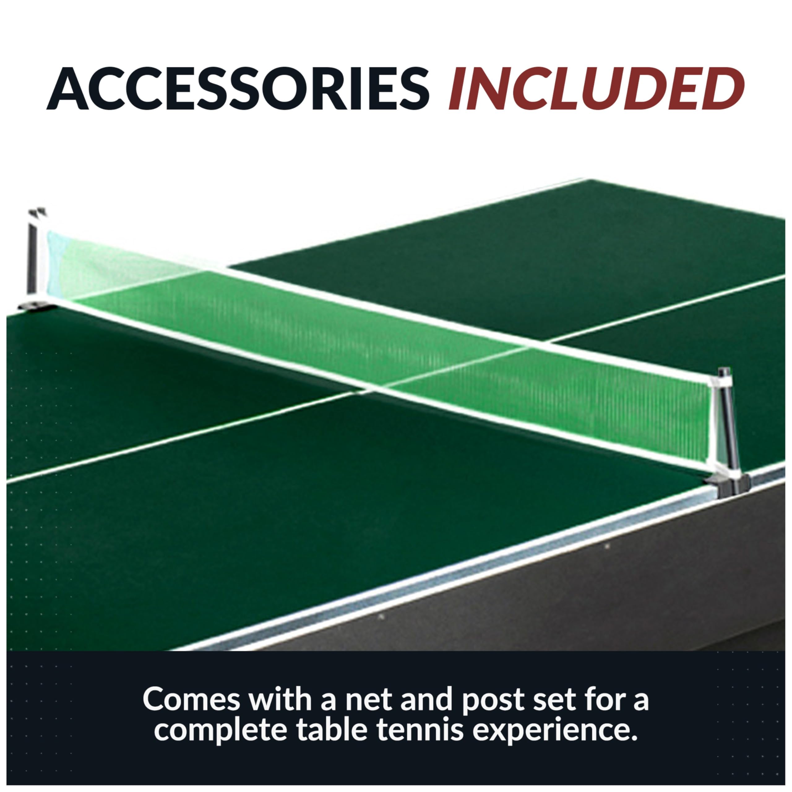 Hathaway Bg2323 Quick Set Conversion Table Tennis Top For Pool Tables, 1, Green