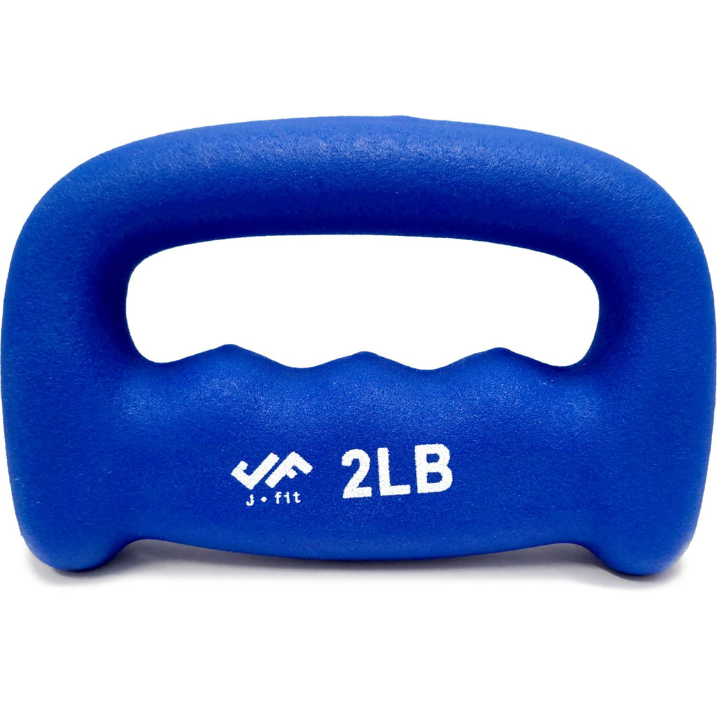 Jfit Neoprene D-Grip Dumbbell Weight, 2Lb, 2 Pound