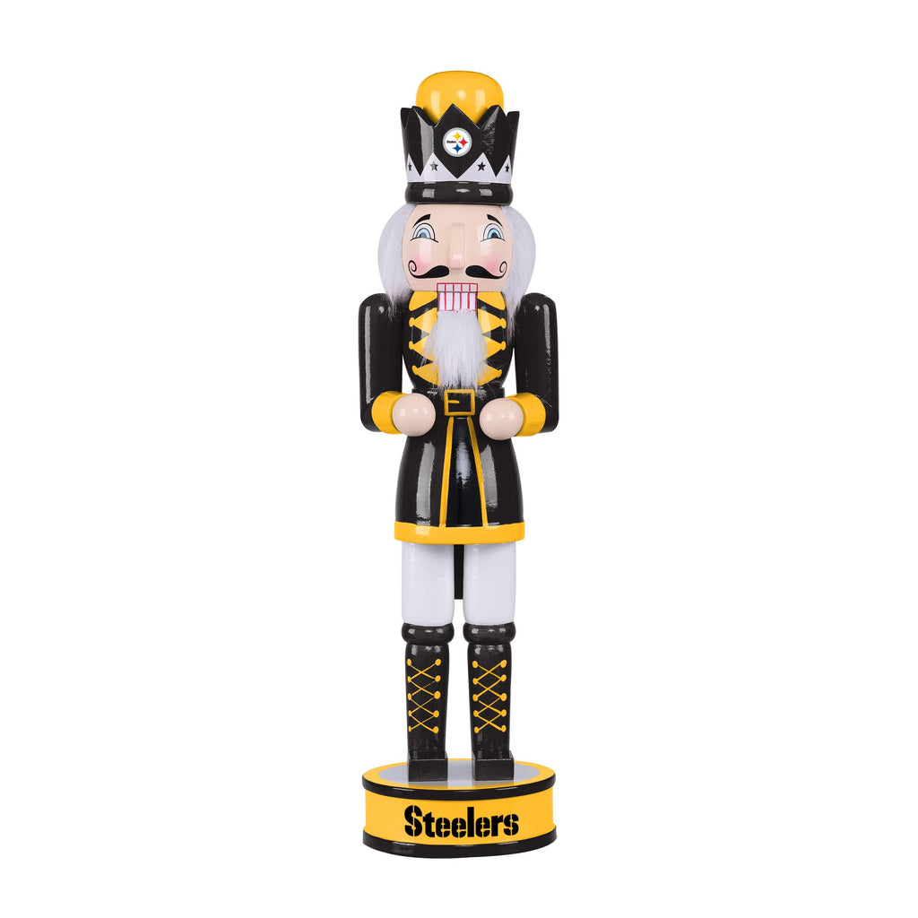 FOCO NFL Pittsburgh Steelers Team Logo 14 Holiday Nutcracker, Version 2, One Size