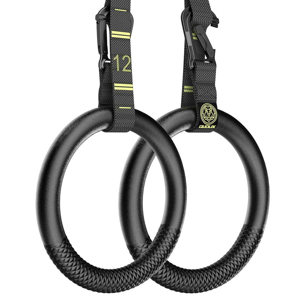 Gymnastic Rings With Adjustable Straps, Gymnastics Rings For Men With Anti-Slip Tape, All-In-One Suspension Trainer Straps, Stro