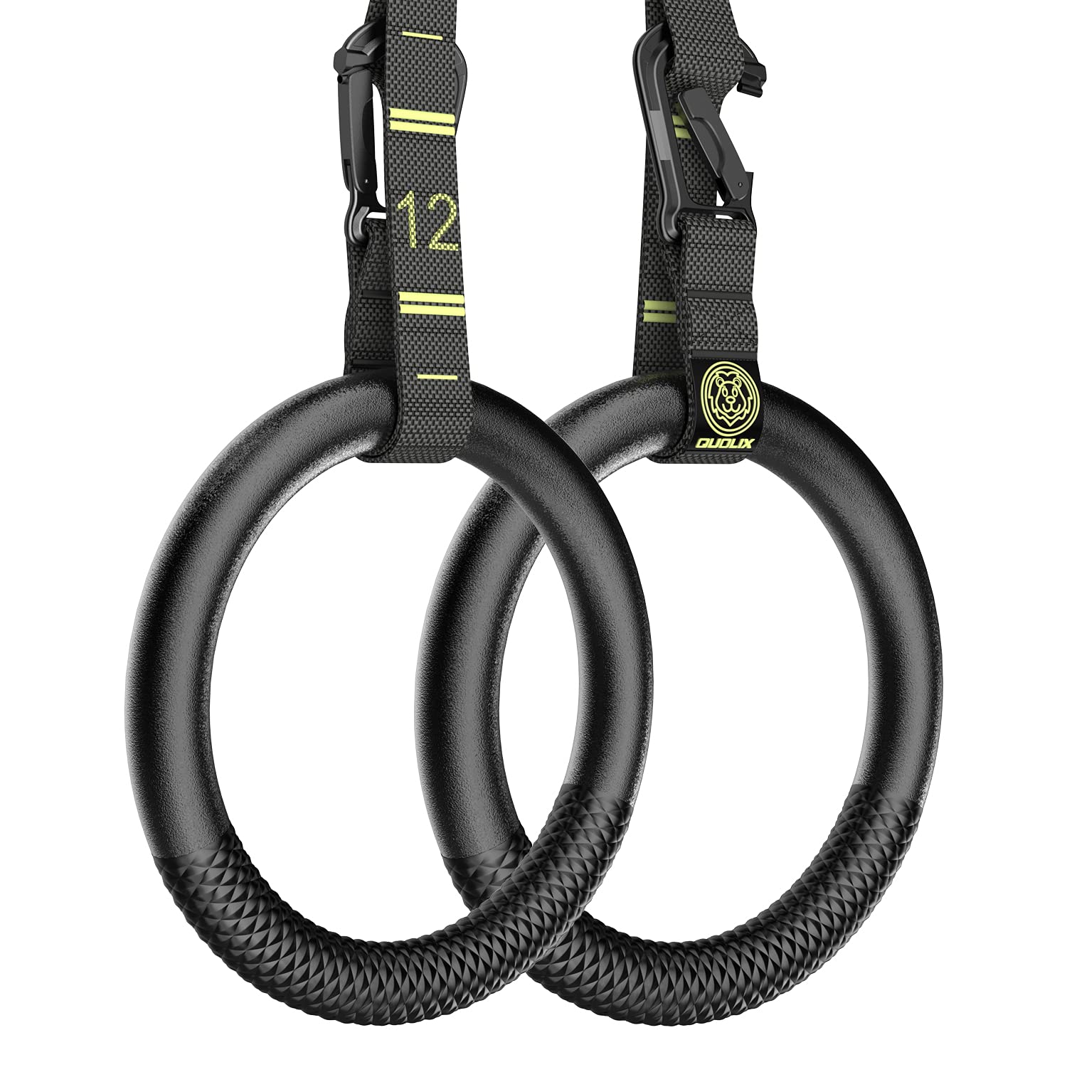 Gymnastic Rings With Adjustable Straps, Gymnastics Rings For Men With Anti-Slip Tape, All-In-One Suspension Trainer Straps, Stro