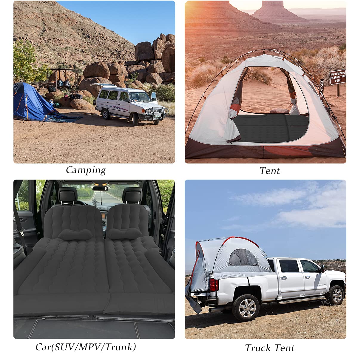 Byomostor 3 In 1 Suv Air Matterss | Car Mattress With Electric Air Pump-2 Support Fillers & 2 Pillows Fits Suv|Mpv|Minivan For R