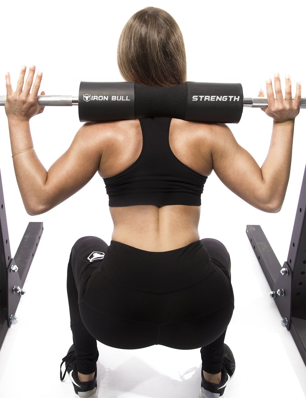 Iron Bull Strength Advanced Squat Pad - Barbell Pad For Squats, Lunges & Hip Thrusts - Neck & Shoulder Protective Pad Support (B