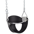 Swing Set Stuff High Back Half Bucket Swing Seat With Chains And Hooks, Black