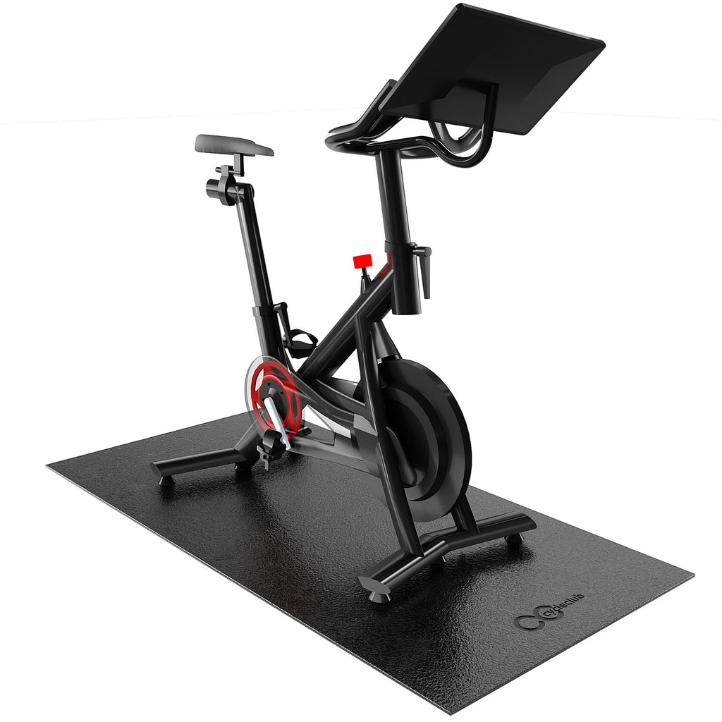 Cycleclub Bike Mat Compatible With Peloton Bike Treadmill Elliptical, 6Mm Thick, Under Exercise Bike Trainer Mat Pad For Station