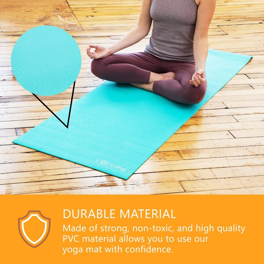 Sol Living Travel Yoga Mat - Natural Tree Rubber For Extra Grip - Non-Slip, Foldable, Eco-Friendly - Perfect For On-The-Go Yoga,