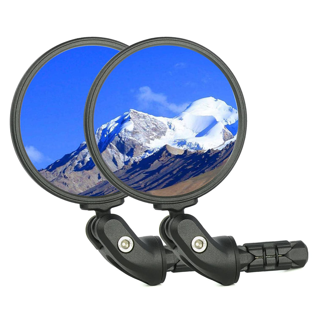 Briskmore Bike Handlebar Mirror,Hd Glass Convex Lens Bicycle Rearview Mirror,Cycling Rear View Mirror, Adjustable Handlebar Wide