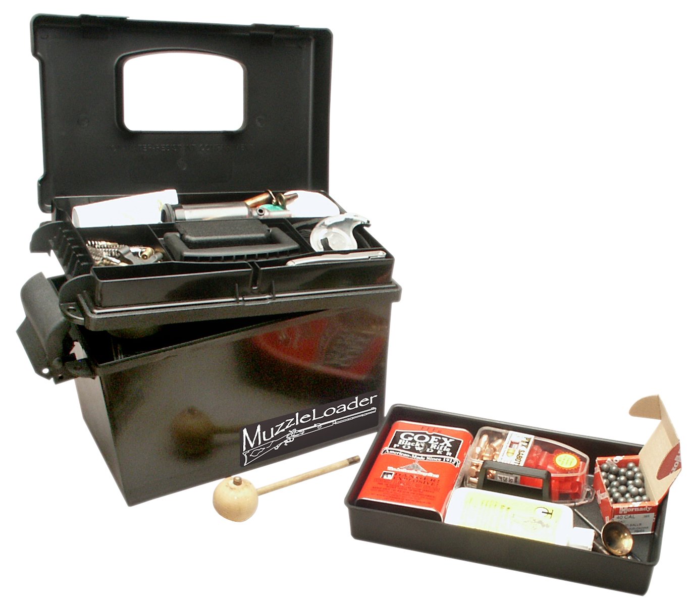 MTM ML1-40 Muzzle Loader Dry Box Black powder and powder storage Roomy base, weather resistant, O-ring seal Thick side-wall cons