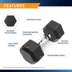 Marcy 30 Lb Ecoweight Rubber Hex Dumbbell, Ibrh-030 - Sold Individually