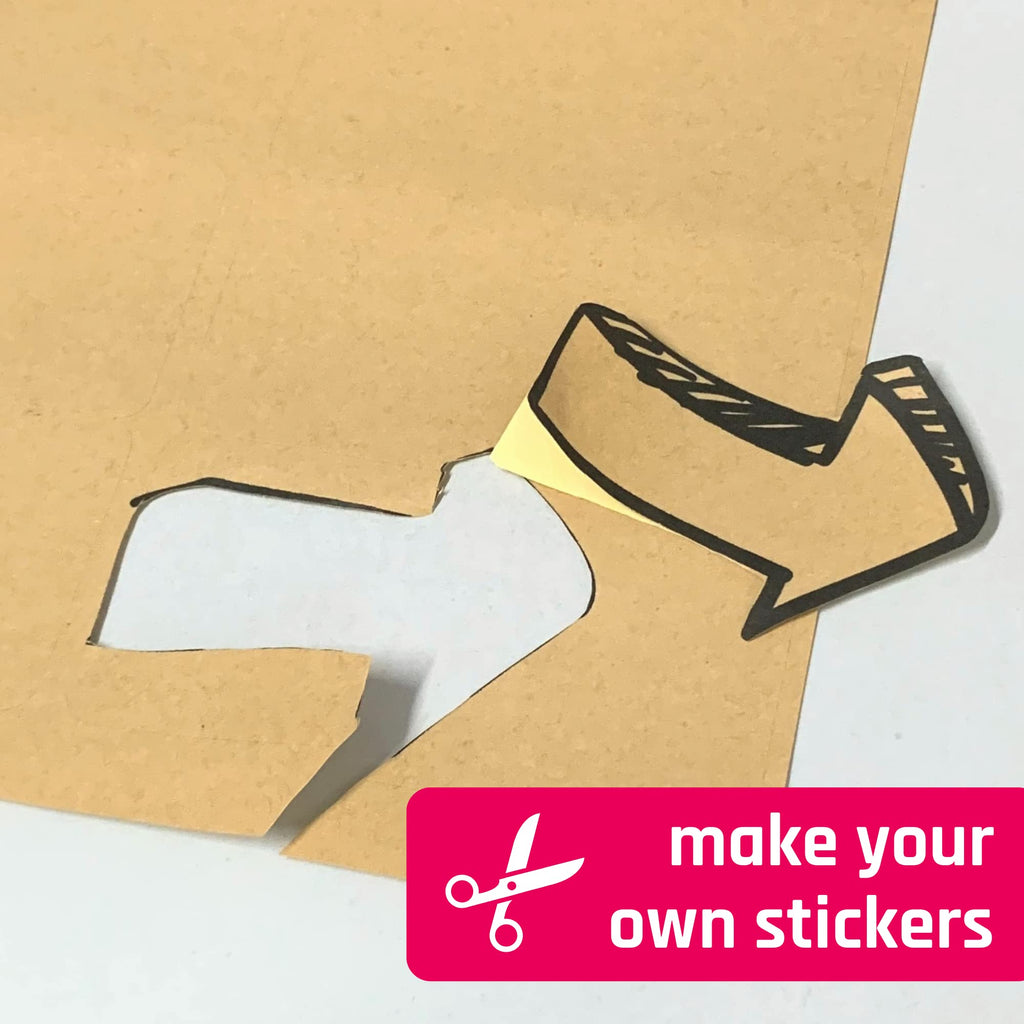 30 Sheets, Kraft Sticker Paper Labels, Laserinkjet Printing - Letter Size (85 X 11)