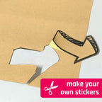 30 Sheets, Kraft Sticker Paper Labels, Laserinkjet Printing - Letter Size (85 X 11)
