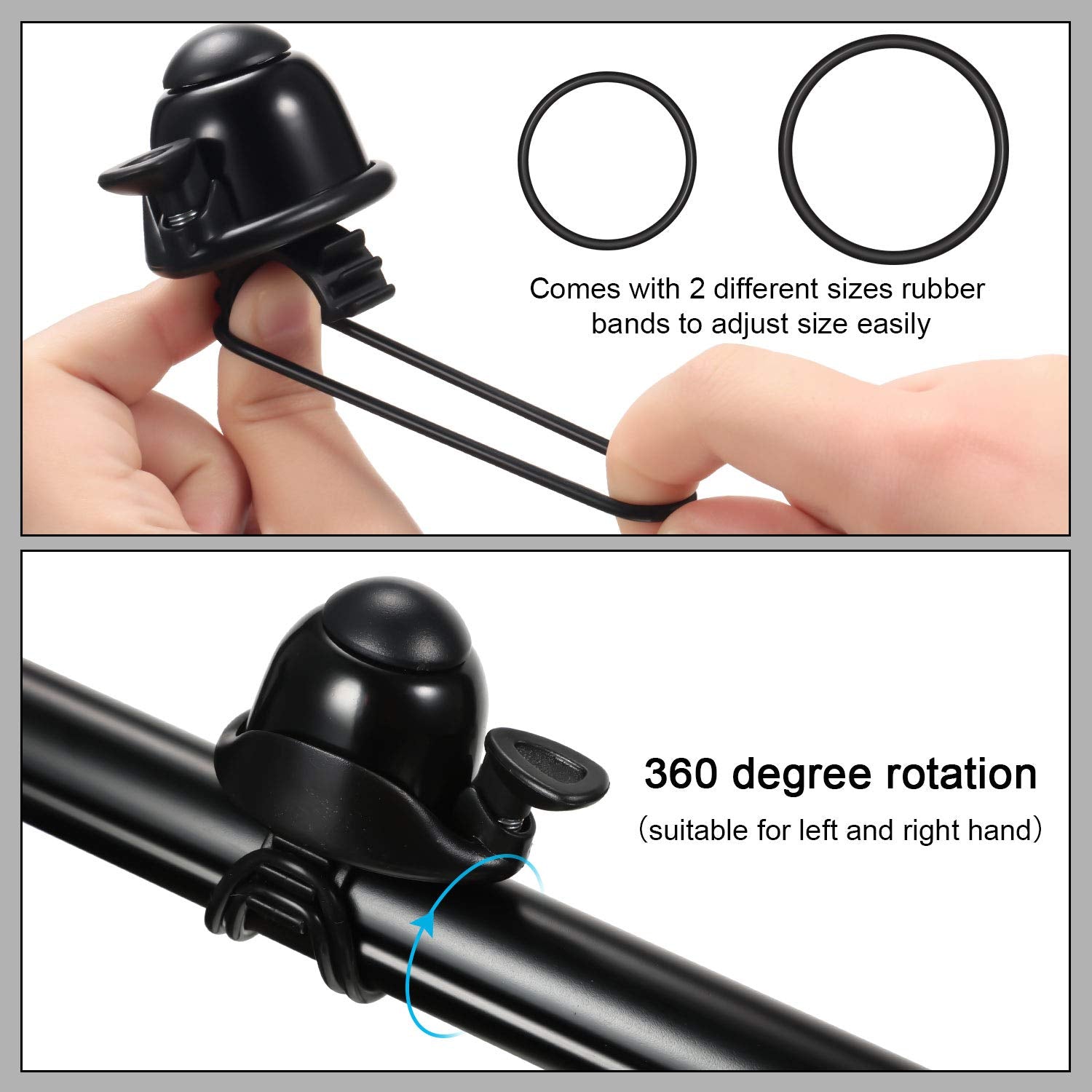 2 Pieces Bike Bell Adjustable Bike Ring Bell Aluminum Bike Ring Bicycle Bell Cycling Ringing Horn With Loud Sound Mini Bicycle B