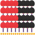 Outus 16 Pack Portable Table Tennis Combo 32 Paddles & 48 Balls with Carry Bag for Indoor Outdoor Sport