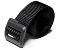 Cqr Tactical Belt, Military Style Heavy Duty Belt, Webbing Edc Quick-Release Buckle, Plastic Flip Tab Black, Xx-Large