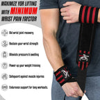 Beast Rage Weight Lifting Wrist Wraps Muscle Building Performance Training Gym Exercise Fitness Straps Thumb Loop Support Stretc