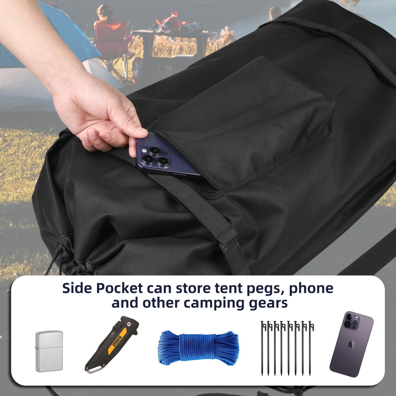Xxerciz Storage Bag For Coleman Sundome Camping Tent, Foldable Travel Tent Carry Bag Relpacement Bag With Adjustable Shoulder St