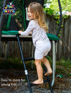 Jumptastic Trampoline Ladder, Universal Trampoline Ladder Accessories 3-Step Ladder Skid-Proof Wide Step Easy Assembly