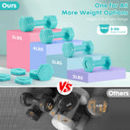 EQUIPRO Adjustable Dumbbell Set, 4 in 1 Weights for Women at Home, Hand Weights Dumbbells for Women, Each 2lb 3lb 4lb 5lb Fast A