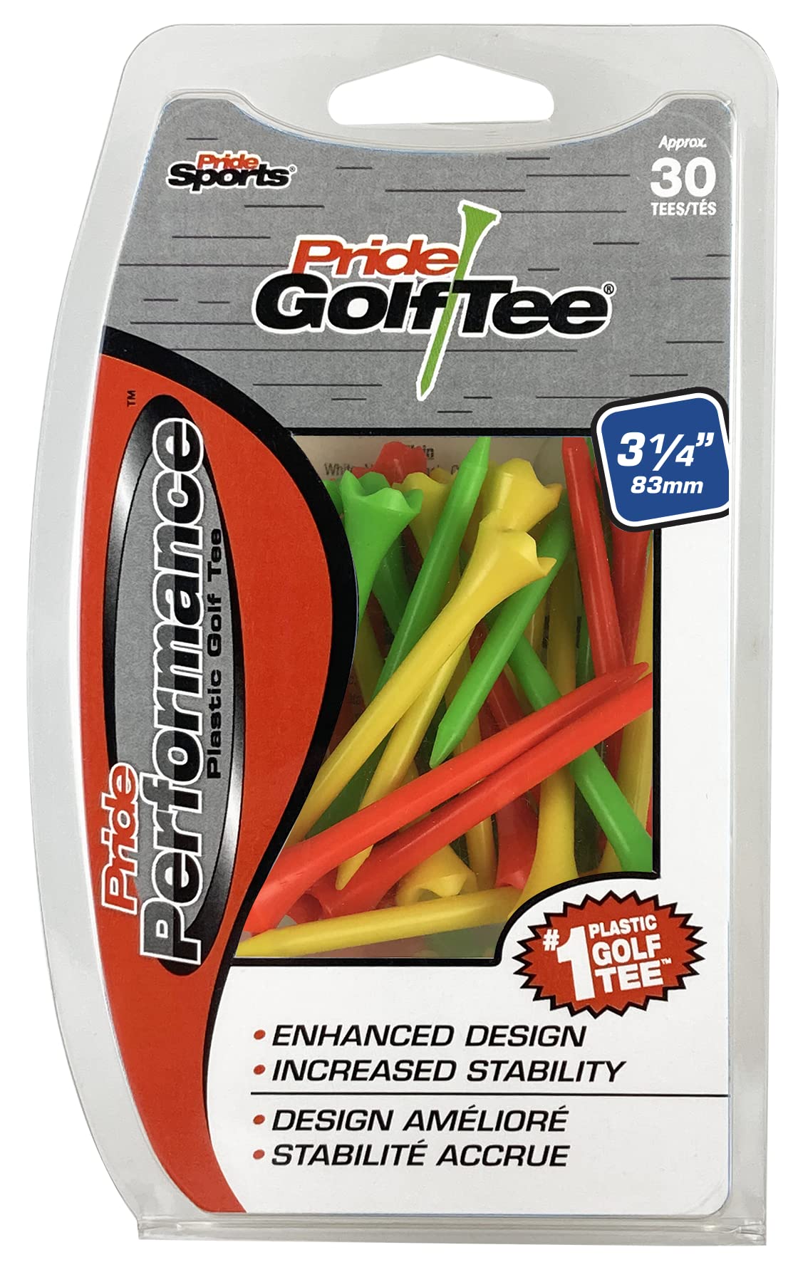 Pride Performance 3-1/4 Fruit Mix Golf Tee, 30 count