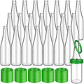 Tioncy 72 Pcs Ring Toss Outdoor Carnival Backyard Adults Fun Target Glass Bottles with Mixed Color Rings Hoops for Family Outsid