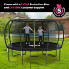 JoyBerri Trampoline Outdoor - ASTM Certified Safe, 8Ft, 10Ft, 12Ft, 14Ft, 15Ft, 16Ft Recreational Trampoline for Kids and Adults