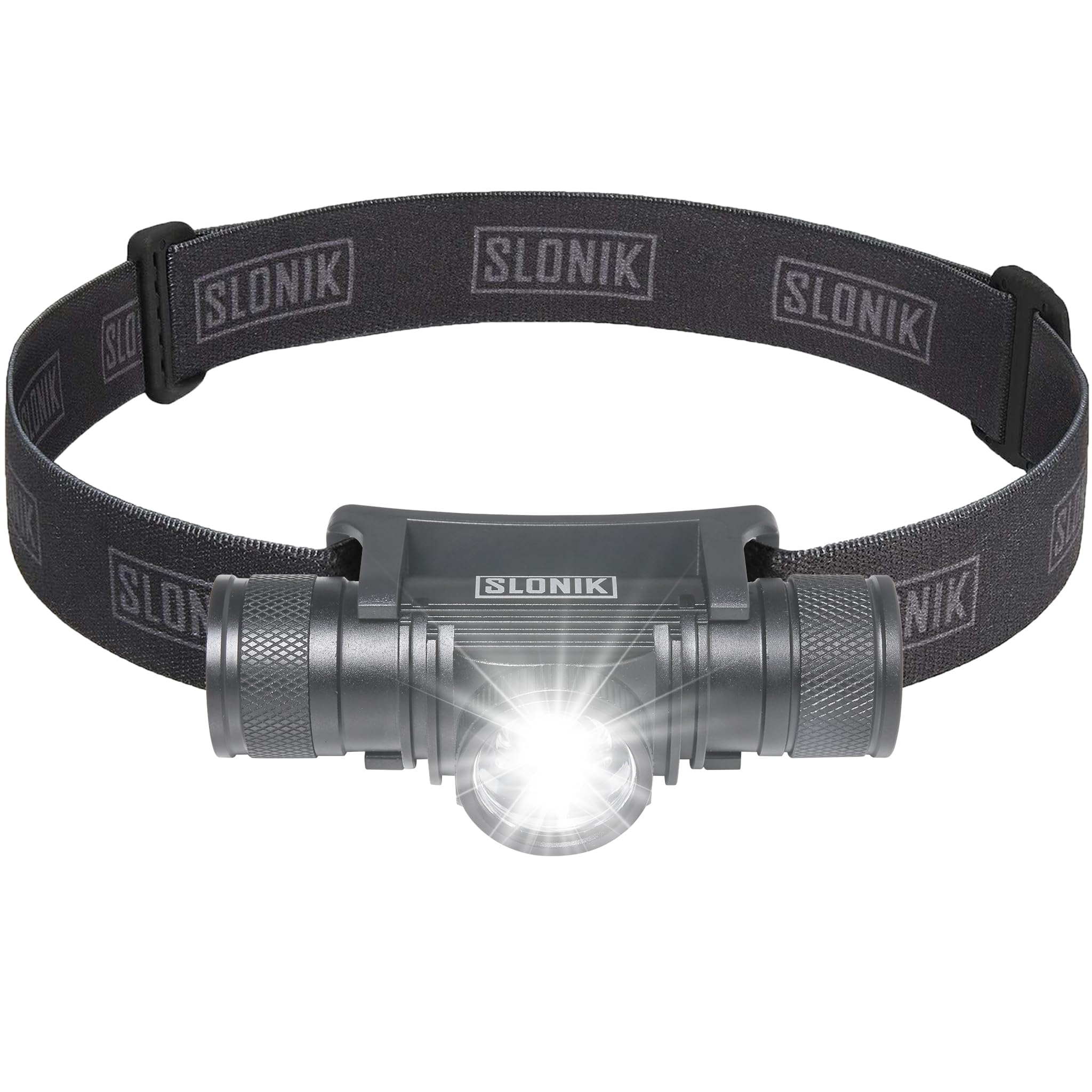 SLONIK Rechargeable Headlamp Flashlight - 500 Lumens Ultra Bright Headlight - IPX4 Waterproof Head Lamp Light for Outdoor Runnin