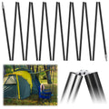 Yaocom 2 Pcs 20ft Fiberglass Tent Poles Replacement Pre Assembled Black Tent Poles Camping Rod Parts for Hiking Outdoor Camping 