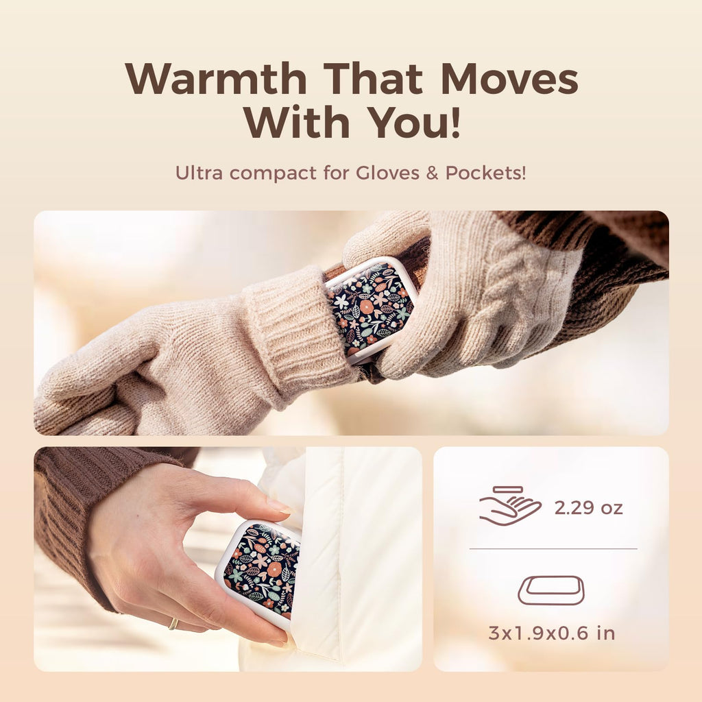 Ocoopa Ai Magnetic Hand Warmers Rechargeable 2 Pack, 5000Mah Ultra-Thin Electric Glove Heater Handwarmer,Ul Certified, Men Women