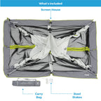 Core 12'X10' Instant Screen House | Folding And Portable Large Pop Up Canopy Shelter With Included Carry Bag | Perfect For Famil