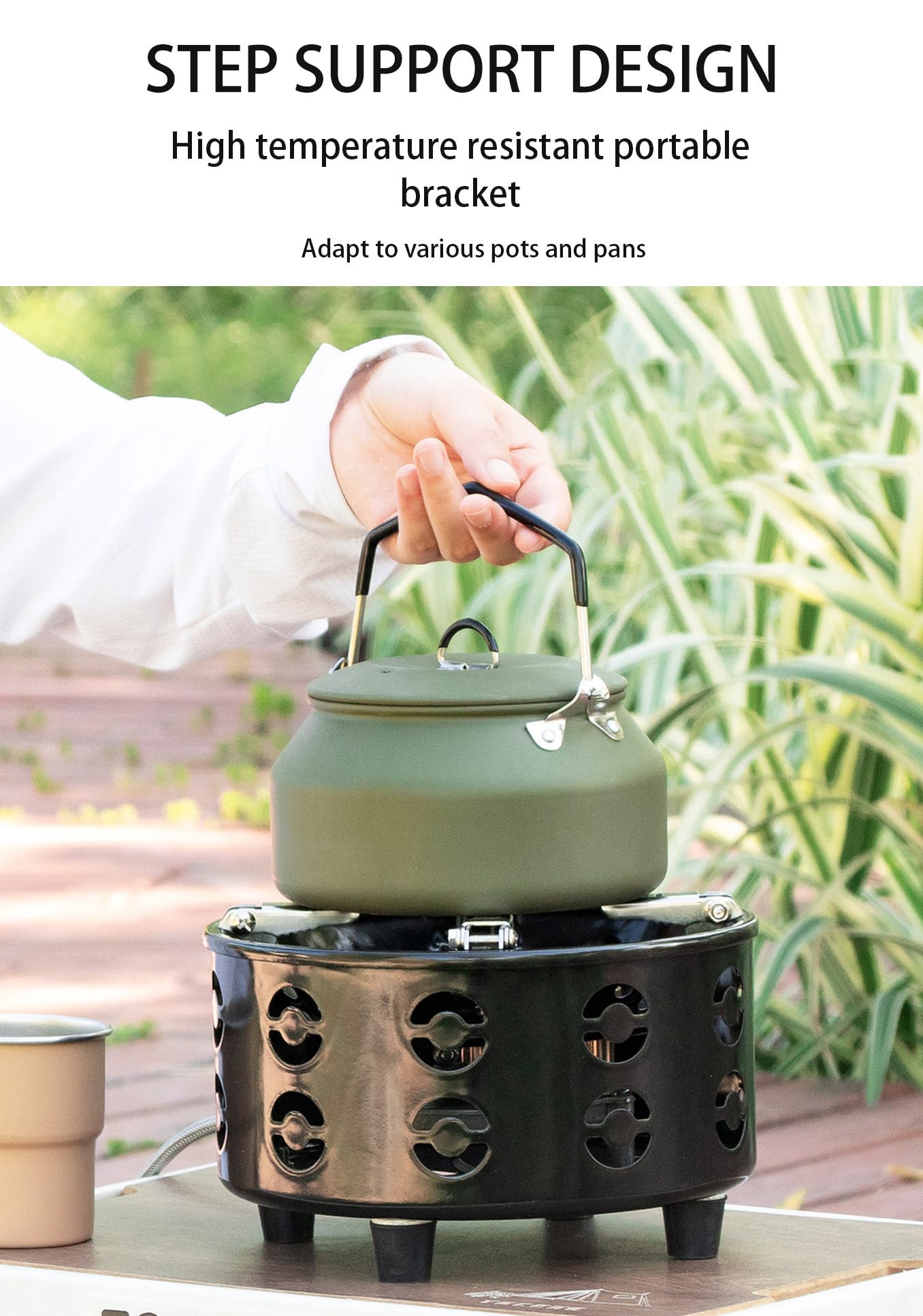 Husyop 3 In 1 Portable Windproof Camping Stove Gas Cooking Burner, 21000W Propane Burners With Piezo Ignition And Carrying Bag F