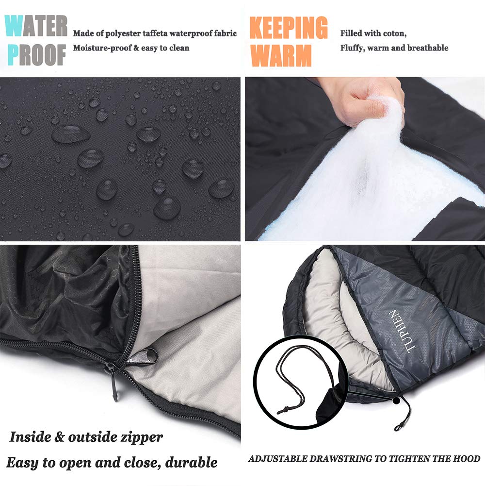 Tuphen- Sleeping Bags For Adults Kids Boys Girls Backpacking Hiking Camping Microfiber Liner, Cold Warm Weather 4 Seasons Winter