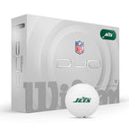 Wilson 2025 Duo Soft Nfl Golf Ball - 12 Balls, White, New York Jets