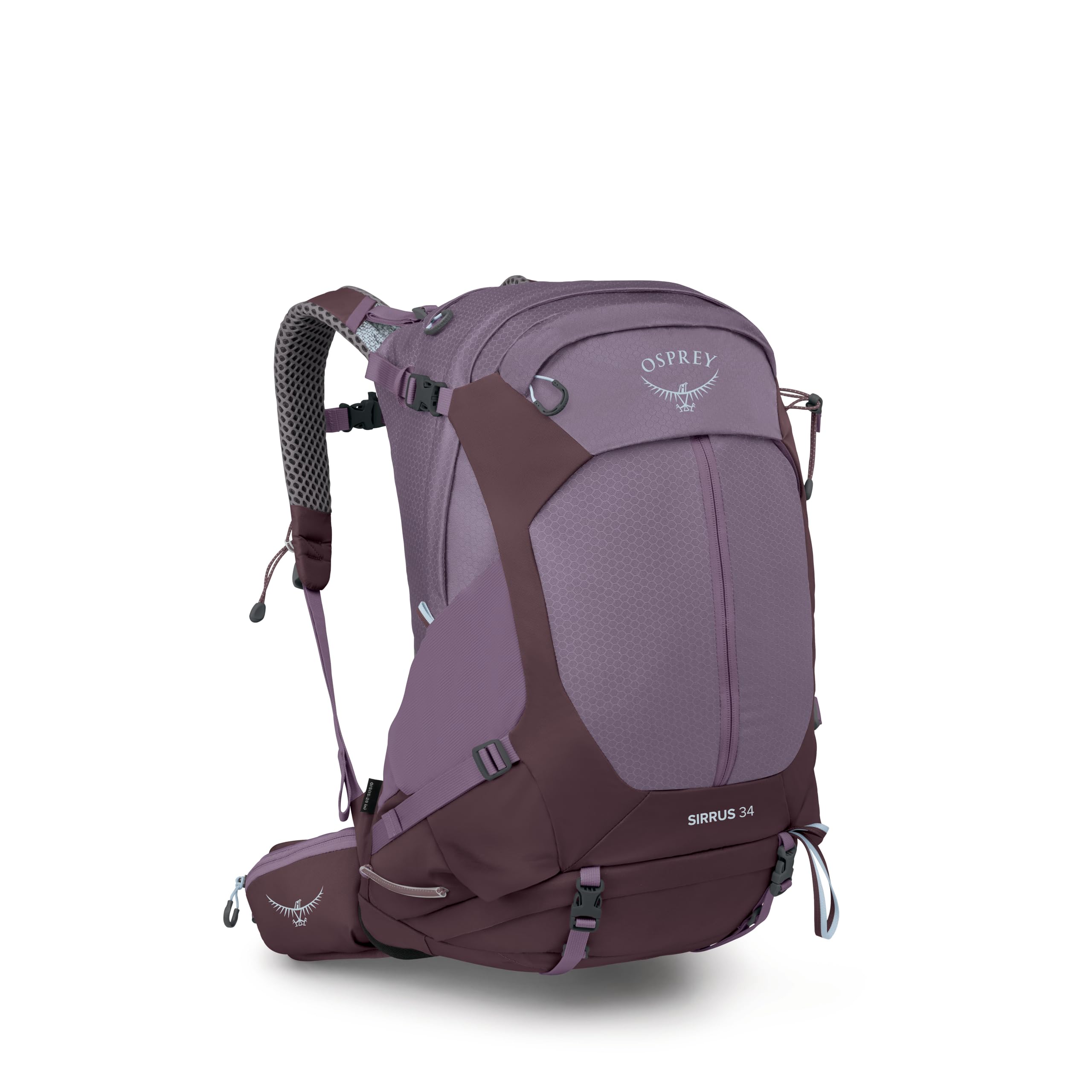 Osprey Sirrus 34L Womens Hiking Backpack - Camping Bag with Waterproof Raincover, Bottle Pockets, & Gear Straps, Purple Dusk
