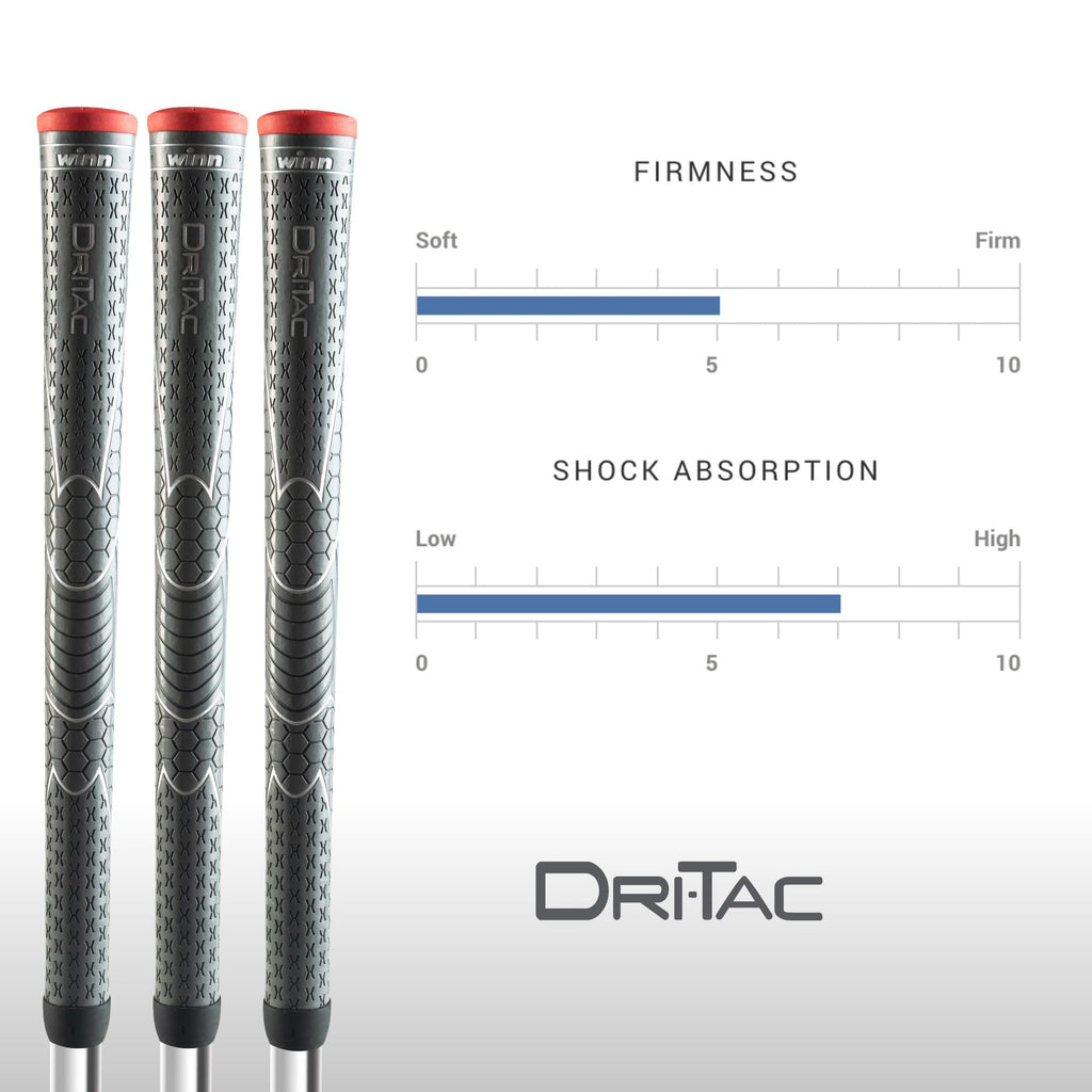 Set Of 13 Winn Dritac Avs Midsize Gray Golf Grip