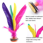 Baitaihem 6 Pack Kick Shuttlecock Chinese Jianzi Colorful Feather Foot Sports Outdoor Toy Game