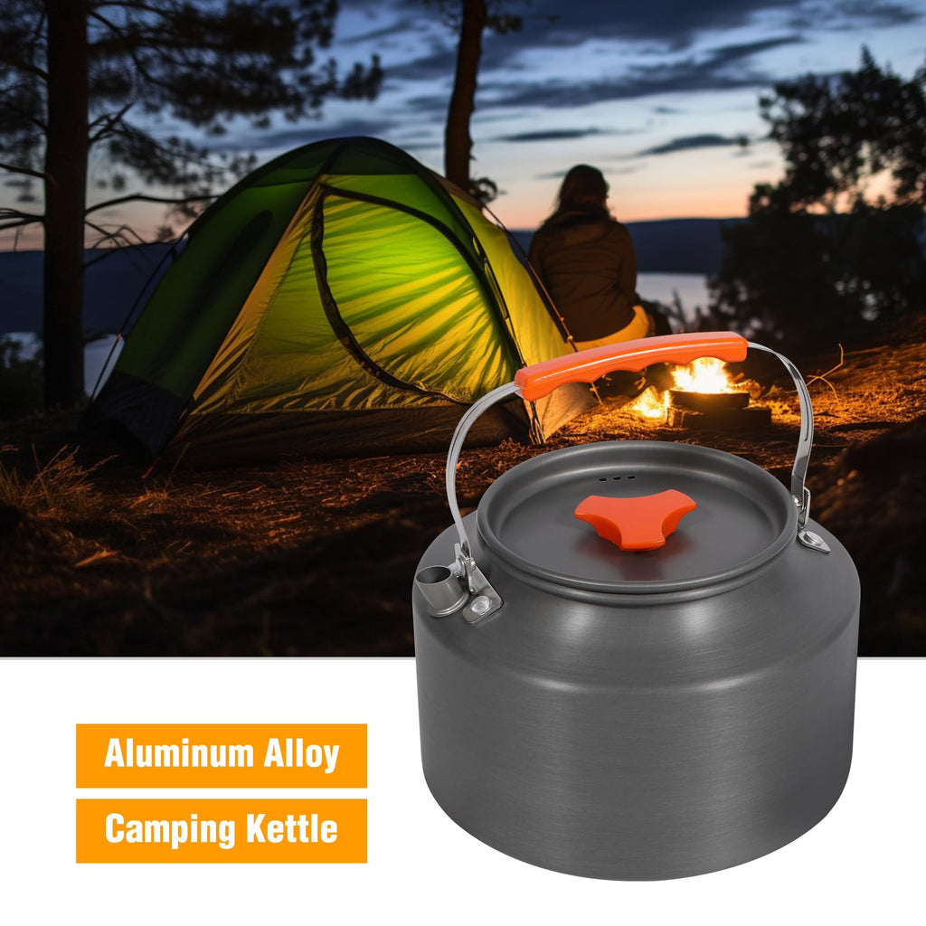 Redcamp 2L Outdoor Camping Kettle, Aluminum Water Pot With Carrying Bag, Compact Lightweight Camp Tea Kettle Coffee Pot For Hiki
