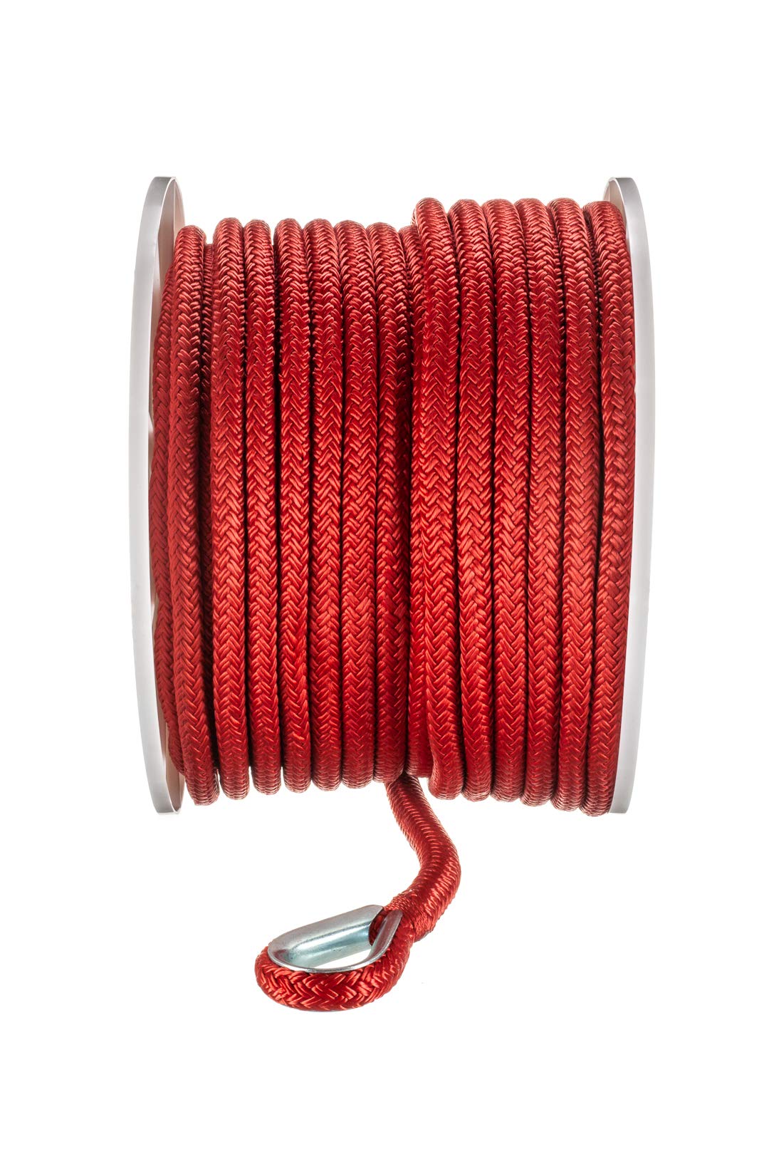 Seachoice Boat Anchor Rope, Double-Braid, Nylon, Achor Line, 1/2 In. X 150 Ft., Red