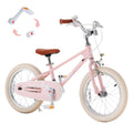 RoyalBaby EZ Kids Bike,16 Inch Convertible Balance to Pedal Bike for Boys & Girls,Beginner Bicycle for Ages 4-7 Years,Pink
