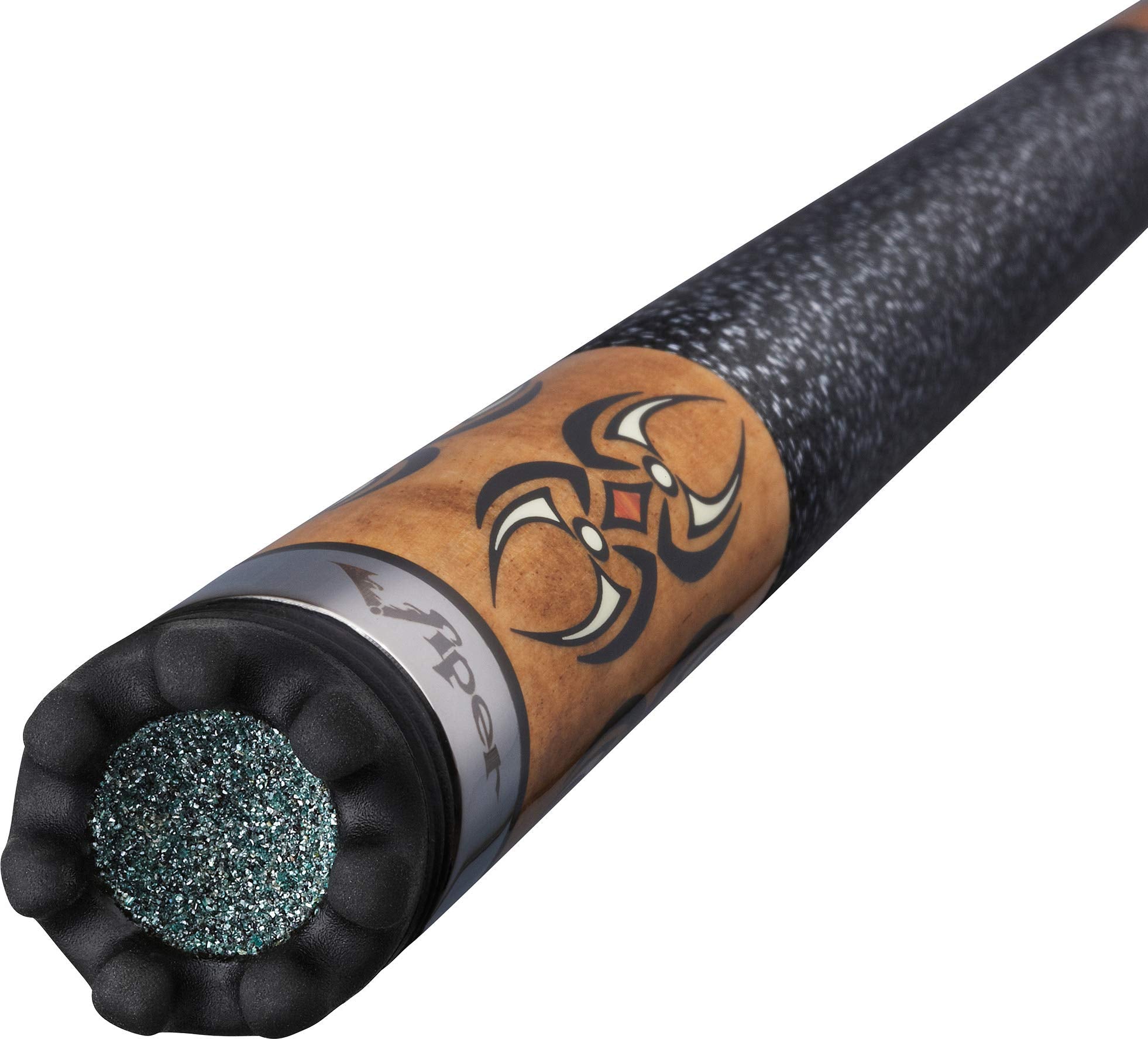Viper By Gld Products Sinister 58'' 2-Piece Billiard/Pool Cue, Natural Ash With Amber/Black Points, 18 Ounce,50-1252-18